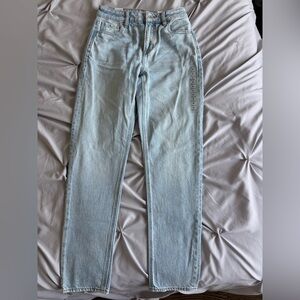 American Eagle Mom Jean Blue Breeze Strigid Regular 25W Size 0 NWT